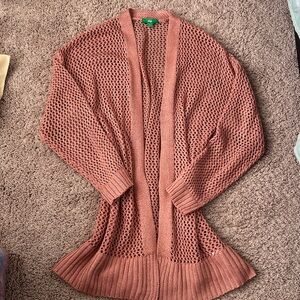 Dip Open-Knit Brown Cardigan Size L